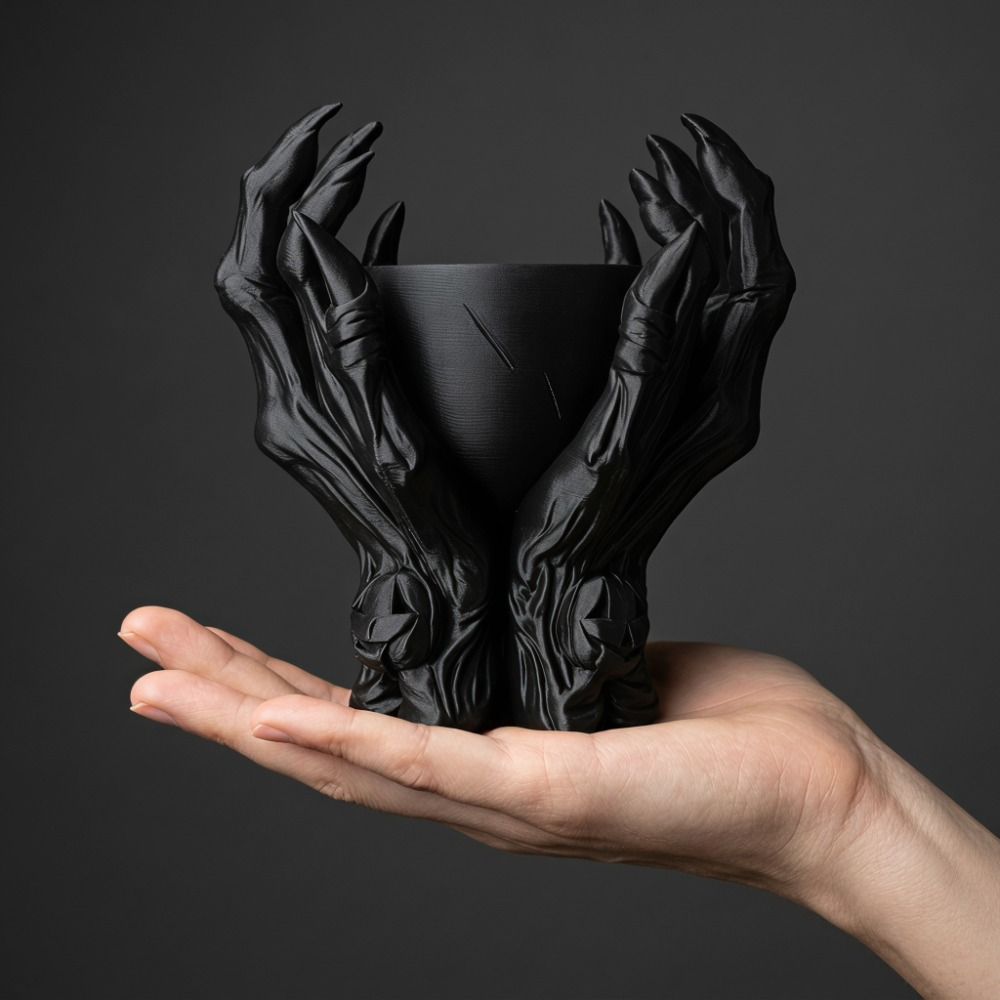 Gothic Style Skeleton Claw Statue Ornaments Desktop Decoration Creative Storage Bowl Table
