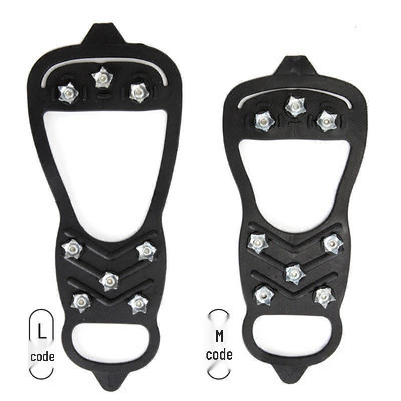 Anti-Slip Snow Crampons - 18 Teeth Mountaineering Shoe Spikes for Outdoor Climbing