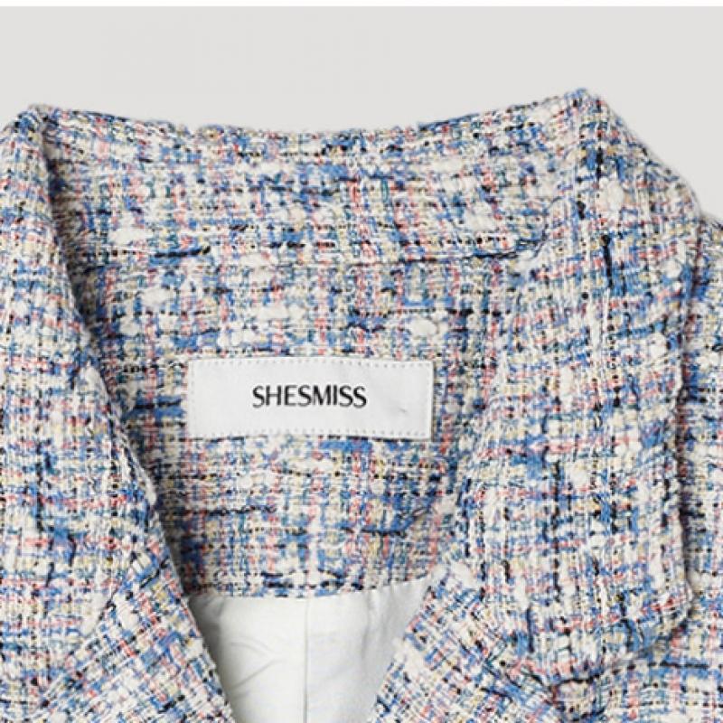 She Smiss Glitter Tweed Collar Jacket Swwjkp11070