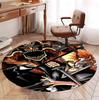 BLEACH Pattern Round Rug, Indoor/Outdoor Mat, for Picnic, Gameroom, Bedroom, Office, Living Room, Home Decor Carpet, Birthday Gift
