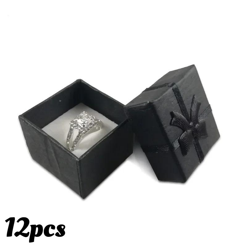 6/12pcs Small Gift Box for Jewelry, Compact 4x4x3cm Display Case for Earrings Rings, Multi-Color Presentation & Storage Box