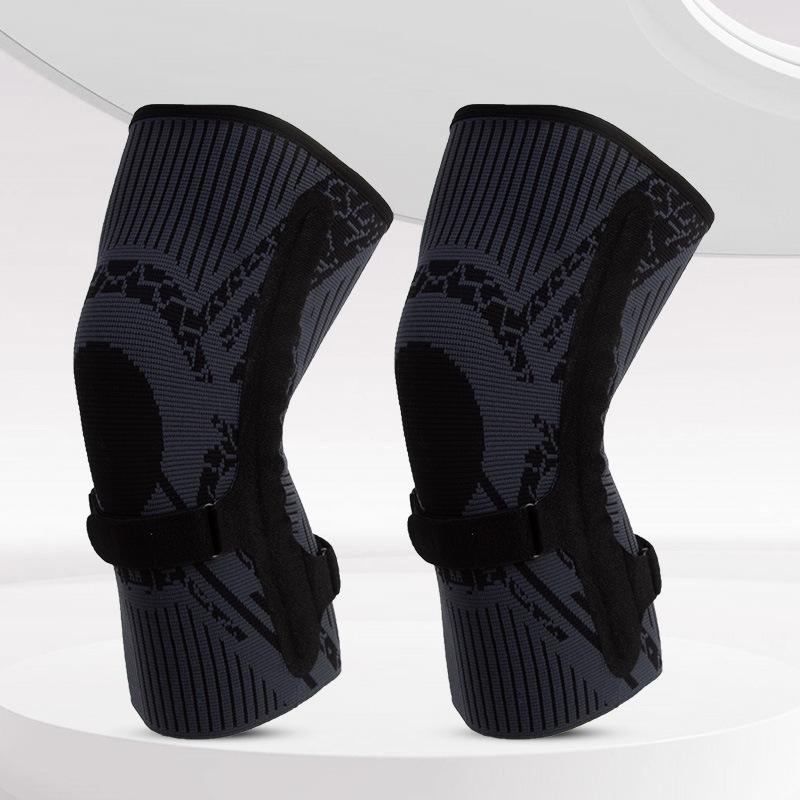 Sports Knee Protector Nylon Material Men s & Women s Summer Professional Basketball Running Mountaineering Meniscus Protection S чёрный