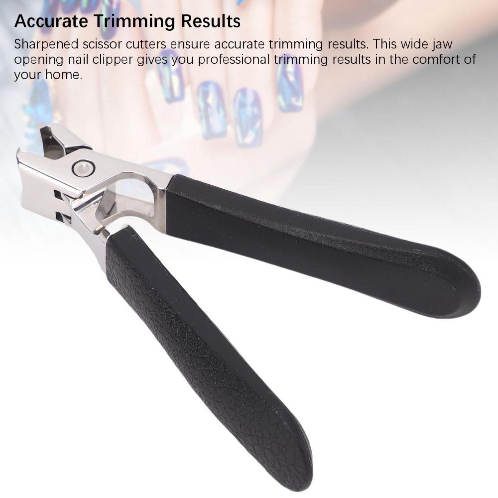 Stainless Steel Wide Jaw Nail Clipper Wide Jaw Opening Thick Nail Clipper For Hard Nails