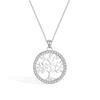 New Arrivals Fashion Women Fine Jewelry Rhodium Plated Zircon Stone Tree of Life Pendant Necklace 925 Sterling Silver