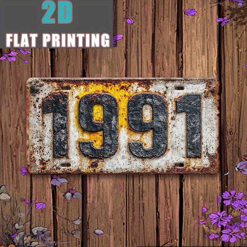 

D Flat pc Vintage Metal Aluminum Sign x cm Rustic Wall Decor Plaque with Distressed Yellow Background Blac 15x30cm(5.9x7.8inch)