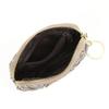 FORTUNA Tokyo Kyoto-woven Matelasse Coin Purse, Coin & Card Case, Coin Purse, Cosmetic Accessory Pouch with Keychain (Brown)