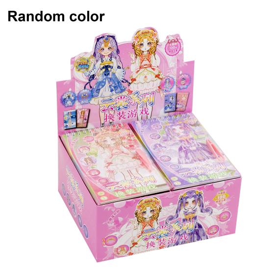Fashion Doll Dress-Up Sticker Book for Girls DIY Paper Craft with Reusable Stickers Creative Activity Toy for Kids Cute Handmade