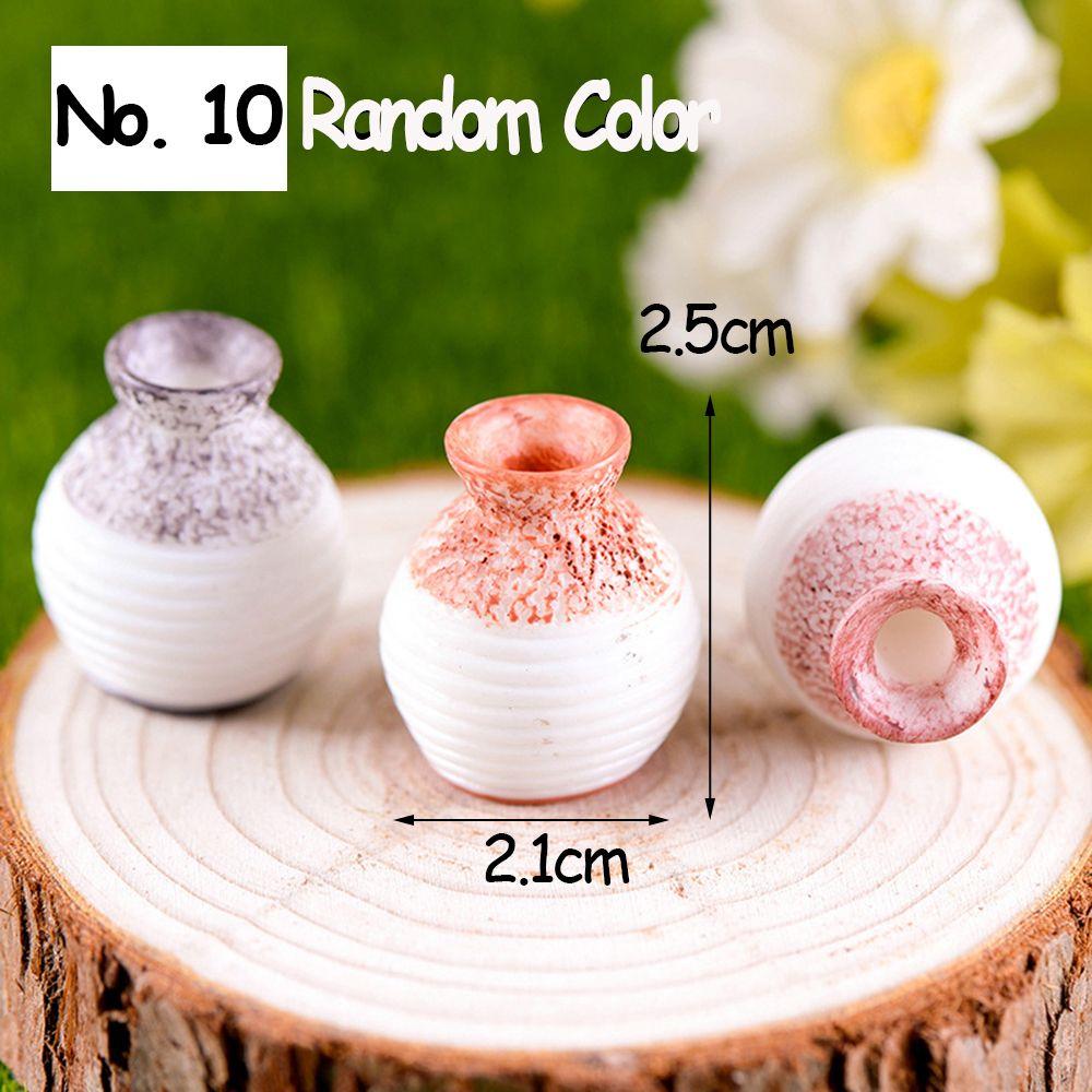

1 PC DIY Accessories Ornament Figurines Resin Vase Micro Landscape Garden Decor Miniature Flowerpot NO.10 random color