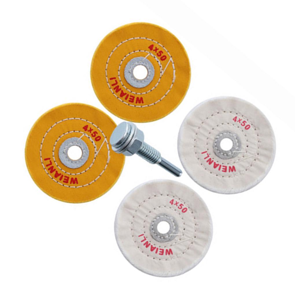 Jewelry Polishing Wheel Ceramic Car Body Burr-removal Rough Sanding Buffing Cloth Wheel 4 Inch 4pcs