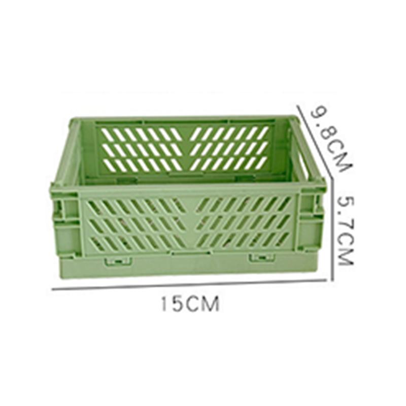 Kell Plastic Baskets Stackable Organizer Pantry Storage Bins Folding Containers Crate