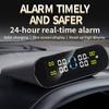 TPMS 4 Wheel Tyre Pressure Monitor Real-time Display TPMS Monitor Solar Power&USB Charge LCD Display Auto Security Alarm Device