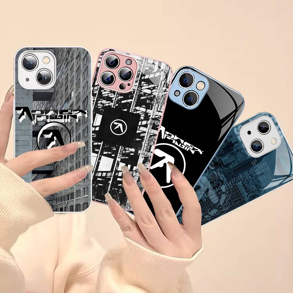 Music Band A-Aphex T-Twin Tempered Glass For Iphone 14 13 12 11 Pro Mini XS MAX 14Plus X XS XR Fundas
