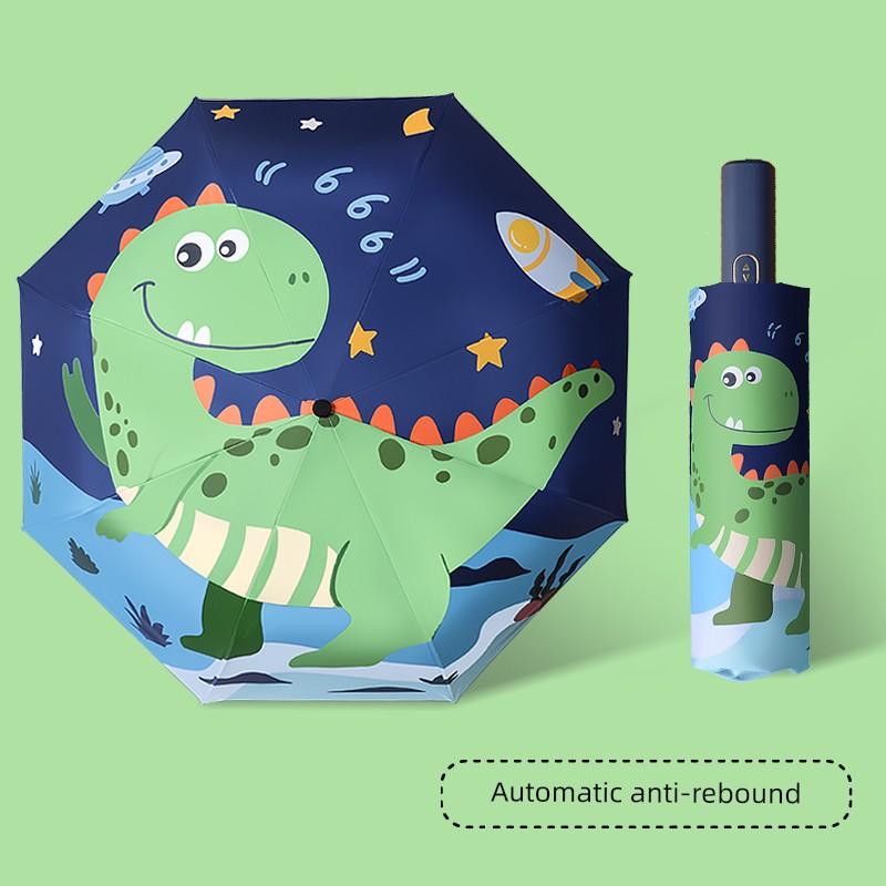 Strawberry Rabbit Safety Anti-Rebound Kids Umbrella Primary School Girls Rain and Rain Dual-Use School Dedicated Foldable Self-Opening Umbrella