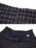 UNBDNS Women's Spring High Waist Irregular Plaid Woolen A-line Umbrella Skirt