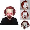 Máscara aterradora de Stephen King para Halloween, disfraz de Joker para hombre, cosplay