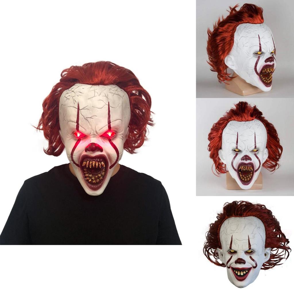 Máscara aterradora de Stephen King para Halloween, disfraz de Joker para hombre, cosplay