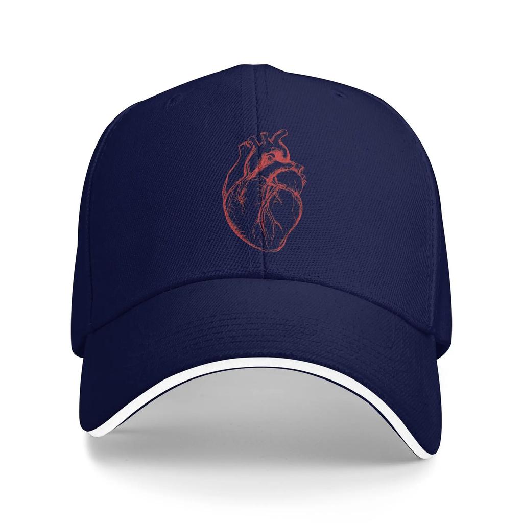 Heart Baseball Cap Thank My Heart Unisex Women Design Hip Hop Hats Spring Fitted Retro Hunting Camping Sun-Proof Baseball Caps