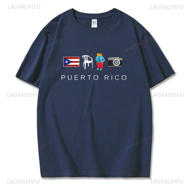DTMF Puerto Rico Printing Tshirt Summer Women's Cotton Shirt Bad Bunny Tees Hip-hop Trendy Short-sleev Unisex Casual Streetwear