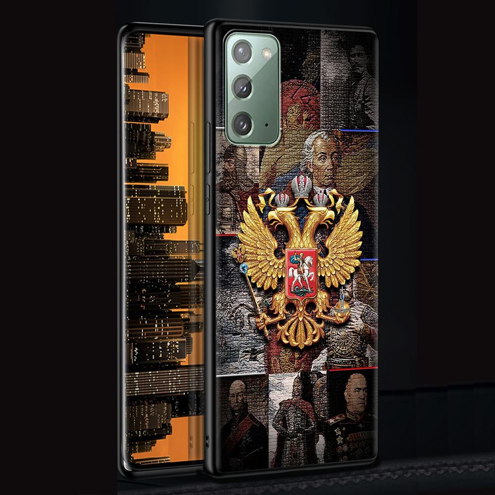 Russian Flag Case for Samsung Galaxy Note 20 Ultra 10 9 8 Silicone Coque M31 M30s M51 M31s M52 5G Soft Black Phone Cover