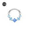 1.2mm Thick Titanium Alloy Zircon Nose Ring with 8-10mm Inner Diameter