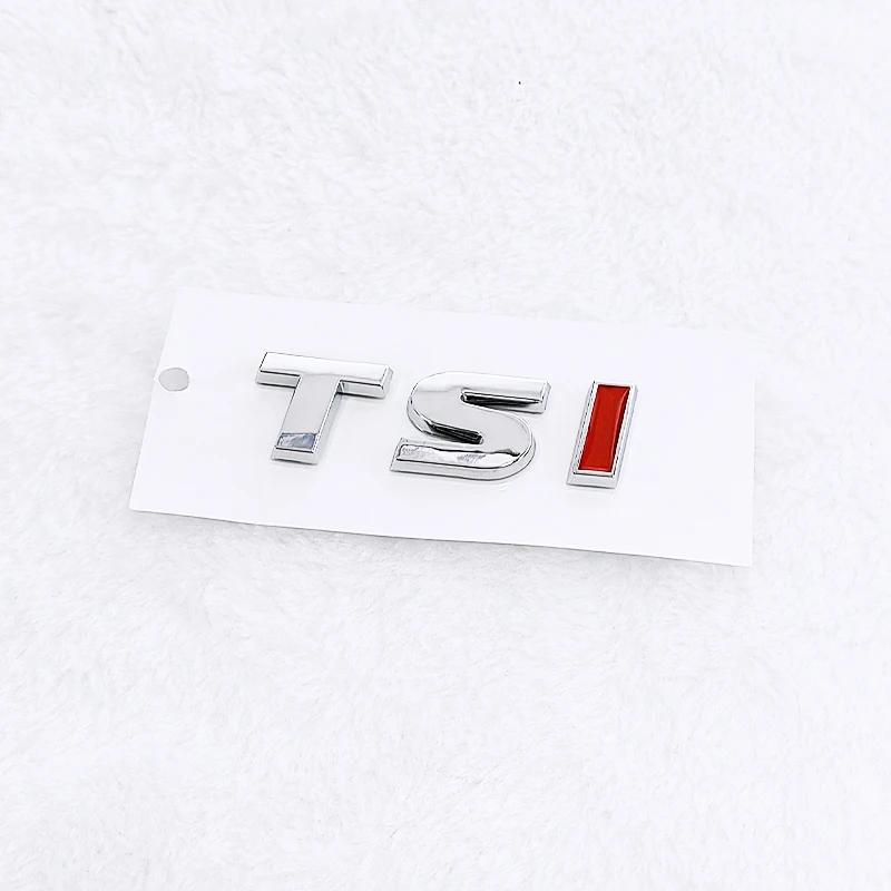 3D ABS Chrome Black Logo TSI Emblem Letters Car Trunk Badge For VW TSI Sticker Accessories