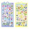 6 Sheets Funny Bear Dinosaur Rabbit 3D Relief Stickers Scrapbooking Diy Diary Decor Journaling Stationery Kawaii Donut Decals