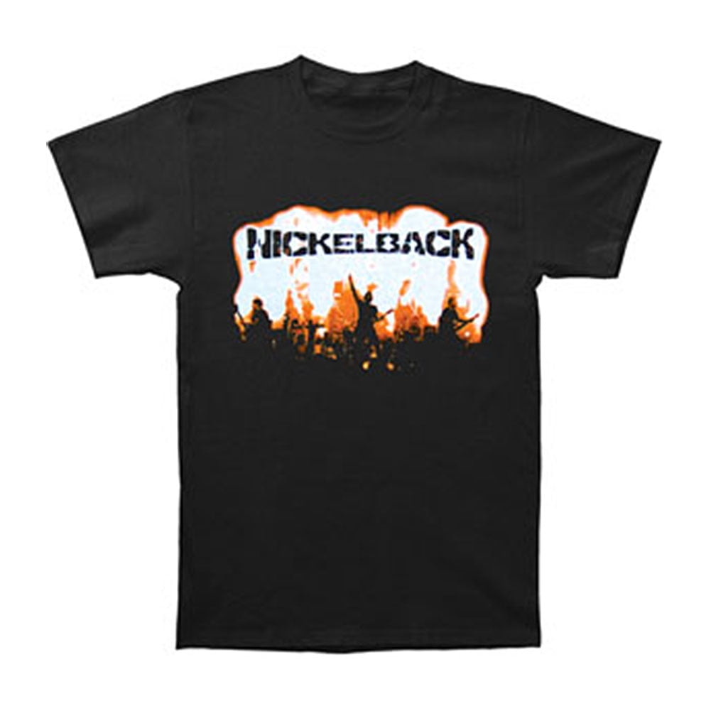 100% Cotton TOPS UNISEX TEES MENS WOMENS Vintage Nickelback T-Shirt 2009 Tour Double-Sided Band Tee