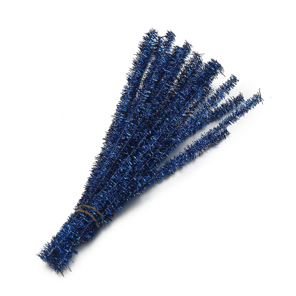 100Pcs 30cm Colorful Chenille Stem Twisted Rod Wool Root Fluffy Bar Iron Wire for DIY Handcraft Twisting Decor Jewelry Supplies