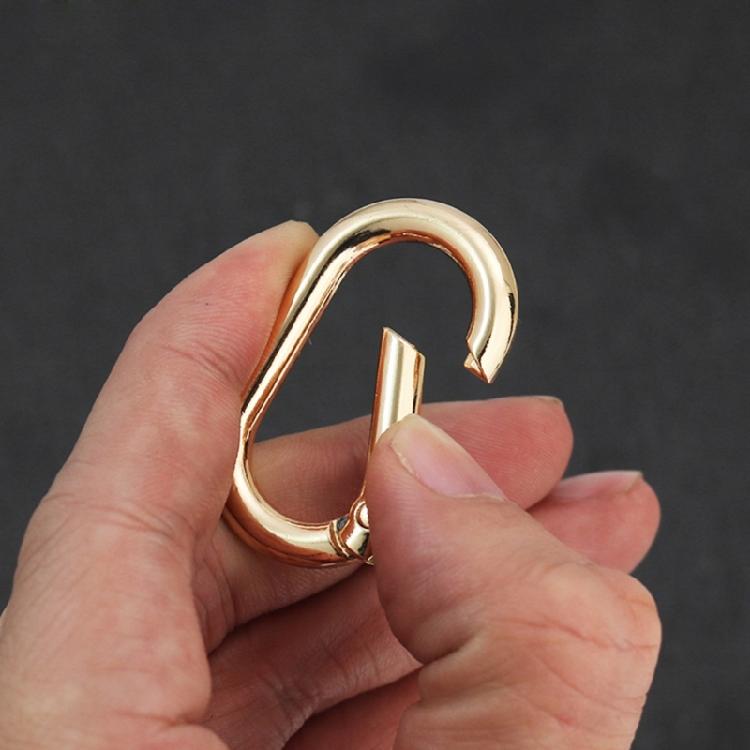 10PCS Oval Clasps Jewelry Finding Jewelry Clasps Keychain Clasp Keychain Attachments Brass Texture Perfect for Jewelry