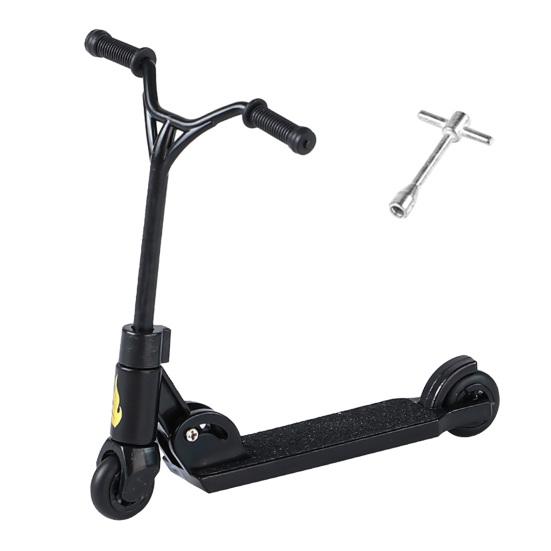 Mini Prstová Koloběžka Hračka s Nářadím Skládací Malá Dvoukolová Koloběžka s Brzdou Simulace Fingerboard Dekorace Dětská Vzdělávací Hračka