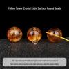 Natural Yellow Topaz & Citrine Crystal Round Bead Bracelet with Azeztulite for DIY Beading Accessories