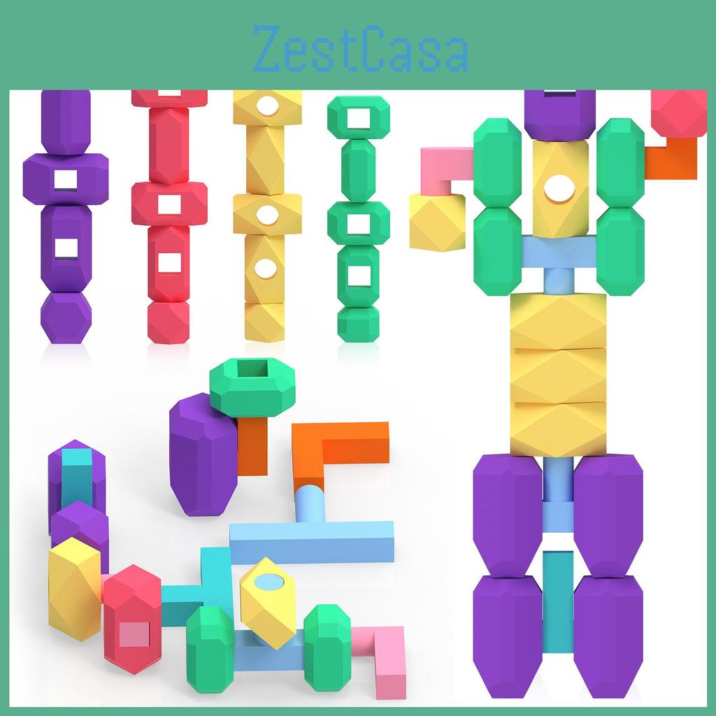 Silicone Building Blocks Toy For Kids Educational Diy Creative Play Set For Early Learning