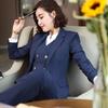 2025 Stylish Luxury Striped Suit Set: Slimming Professional Aviation & Rail Crew Uniform