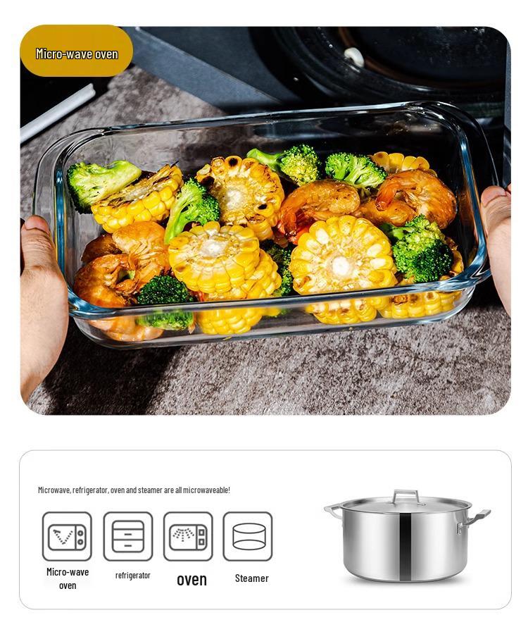 Heat-Resistant Fish-Shaped Glass Baking Dish