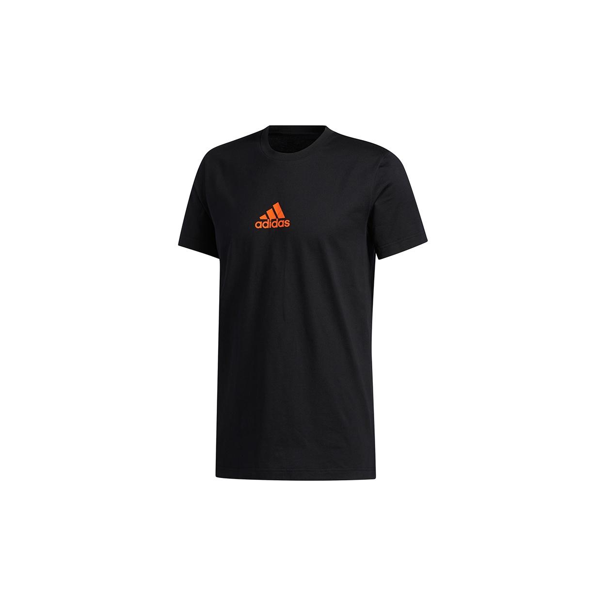 adidas LIL Stripe Team Basketball Sports Short Sleeve Black Men s GL5591 S