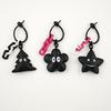 PU Flower Tree Star Pendant Keychain Cable Tie Keyring Bag Accessory Key Holder