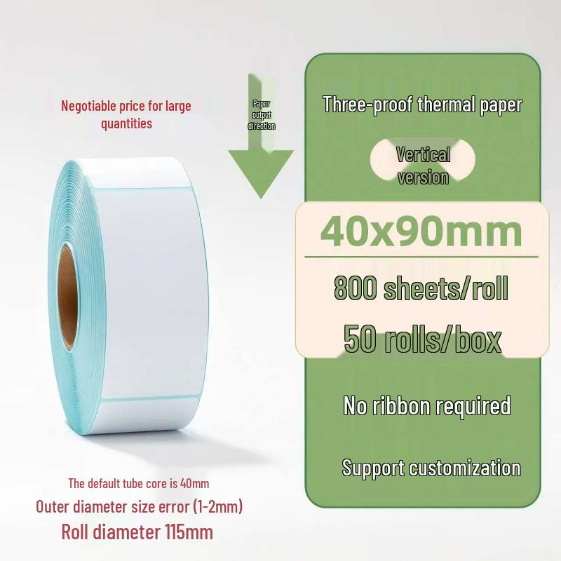 Samoprzylepne etykiety termiczne na kody kreskowe 100×150 mm - Trwałe i wodoodporne do logistyki