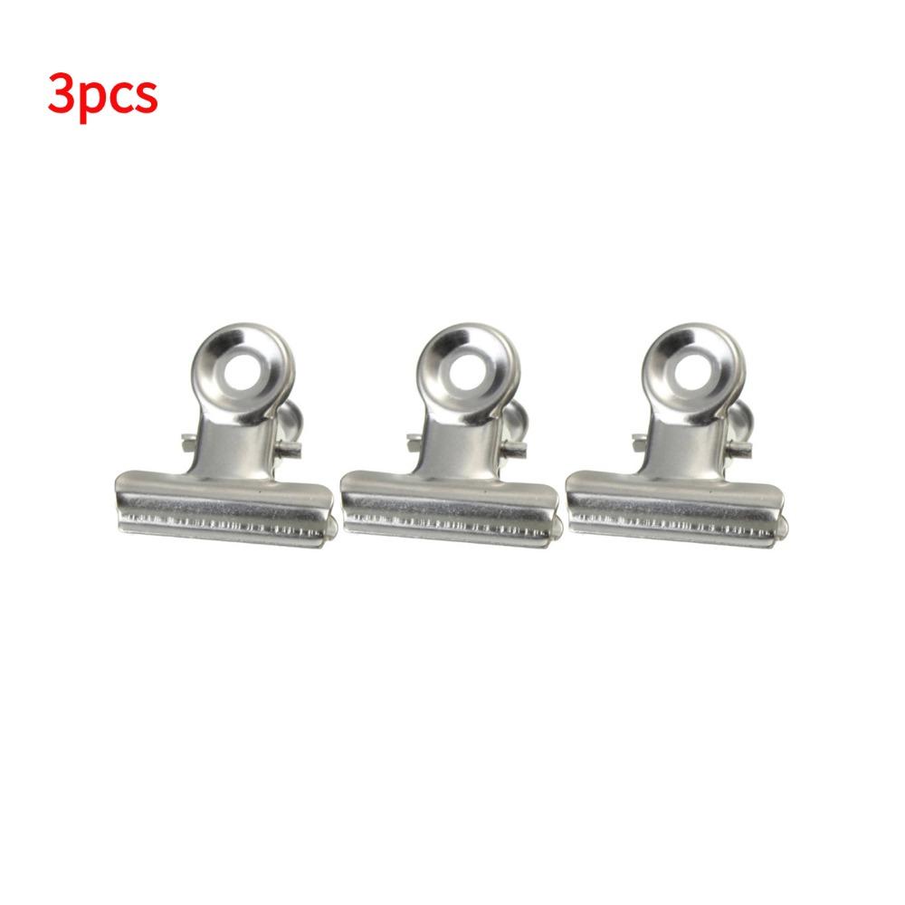 Stainless Steel Chip Bag Clips For Air Tight Seal Grip Food Sealing Clamp Clip  Binder Paper Photo File Stationary Binder Clip