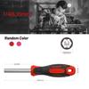 Ergonomic Red Screwdriver with Magnetic Bit Holder and 1/4 Inch Hex Drive