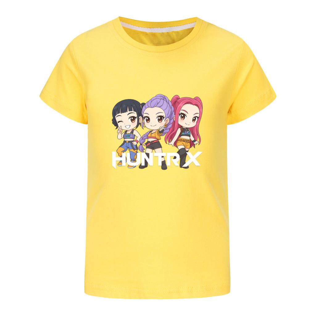 5015 Kids Girls Boys Rumi Mira Zoey Print Casual Cotton Short Sleeves T-Shirt