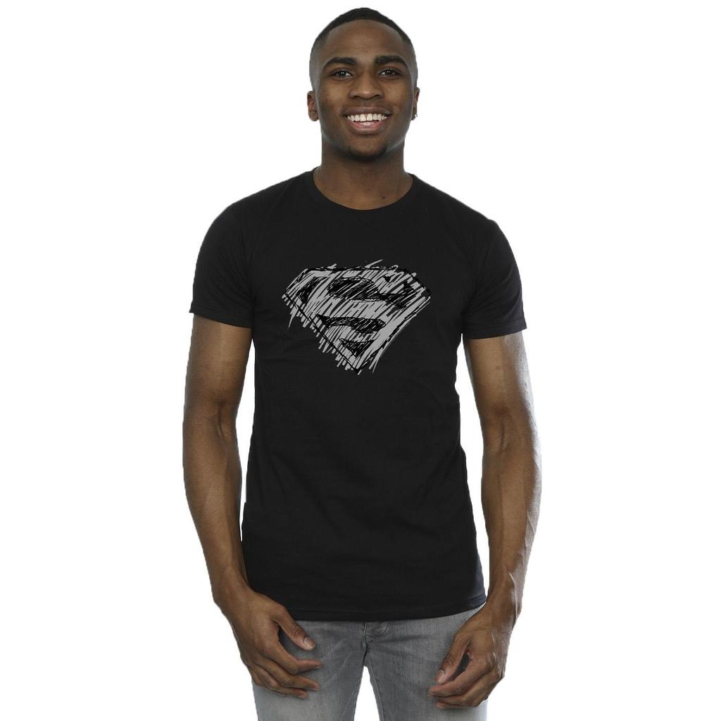 DC Comics Mens Superman Logo Sketch T-Shirt