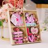 Charming Pink Wooden Valentine's Day Hanging Decor With Creative Heart Design Set