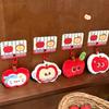 Cute Plush Apple Pendant Cartoon Keychain Kawaii Stuffed Doll Coin Purse Backpack Bag Pendant Decorative Car Key Chains Gift