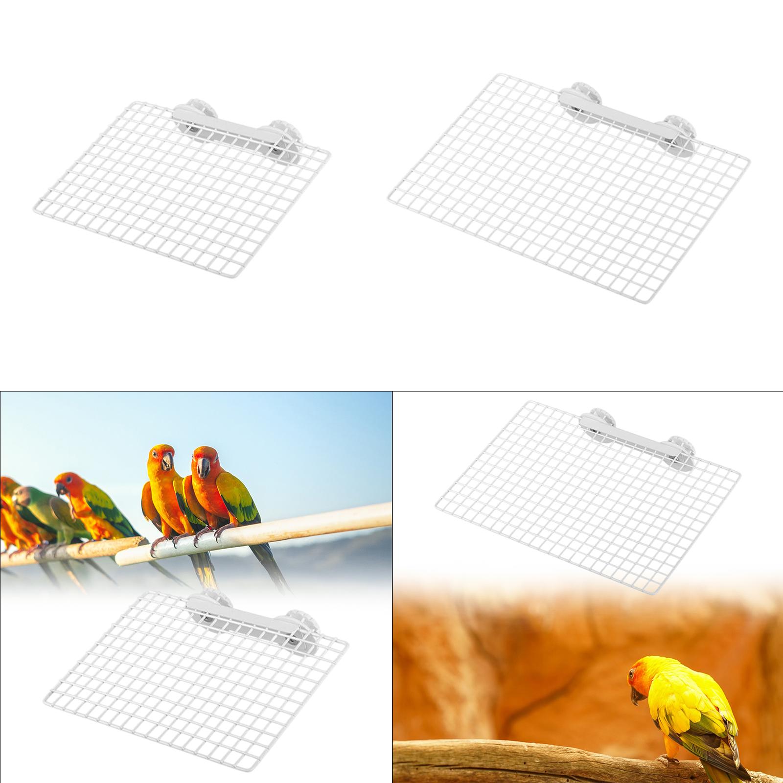 

Bird Perch Platform Sturdy Carbon Steel Cage Accessory Playground Exercise Toy for Cockatiels Parakeets Lovebirds and Budgies S