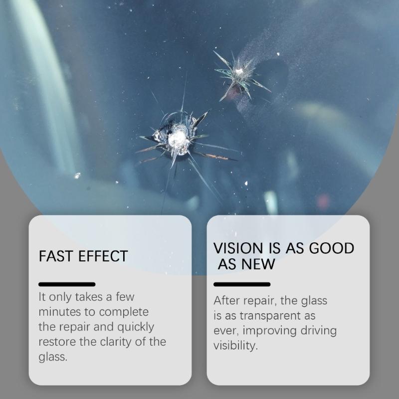 Car Glass Crack Repair set  sturdy  & Efficient Windscreen Tool Long lasting Windshield Protect for Windshield Night Use