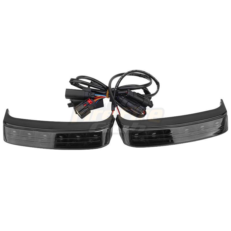 Motorcycle Saddlebag Luggage Tail Run Turn Signal Light Black Lens Lamp For Harley Touring Road King FLHR 14-20 CVO FLHTKSE