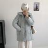 Winter new down cotton-padded clothes women's medium and long thickened cotton-padded clothes fashionable versatile hooded loose cotton-padded jacket