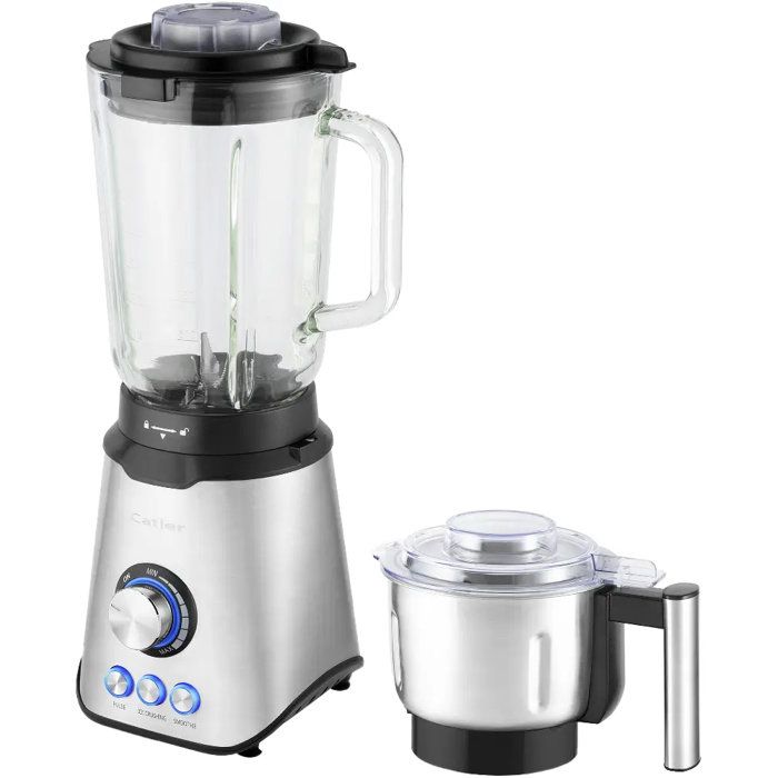 Mixeur de table CATLER TB 820 - Smoothie - Glace pilée - Bol en verre 1,5 l - 7 vitesses et fonction Pulse - Inox