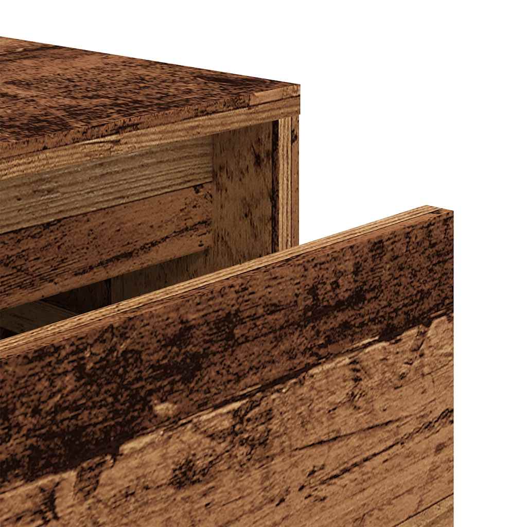 Drawer Box Rustic Wood Style 40.5 X 40 X 40 Cm Engineered Wood