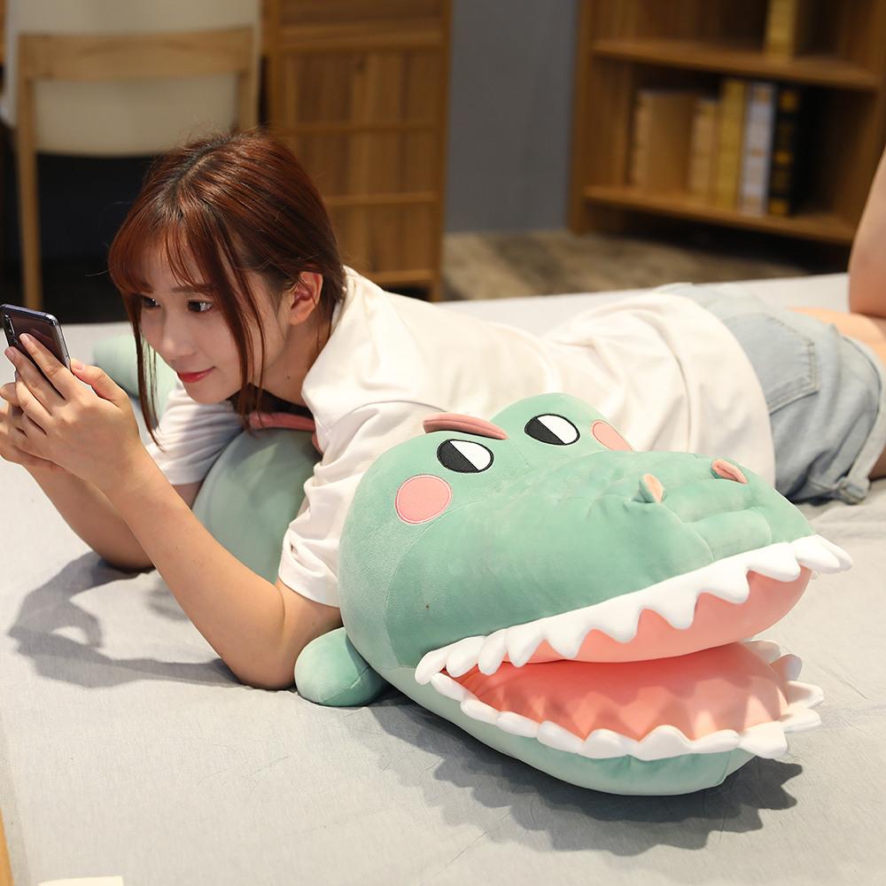 Cute Dinosaur Crocodile Pillow Doll Doll Girl Bed Sleeping Pillow Plush Toy Doll Birthday Gift
